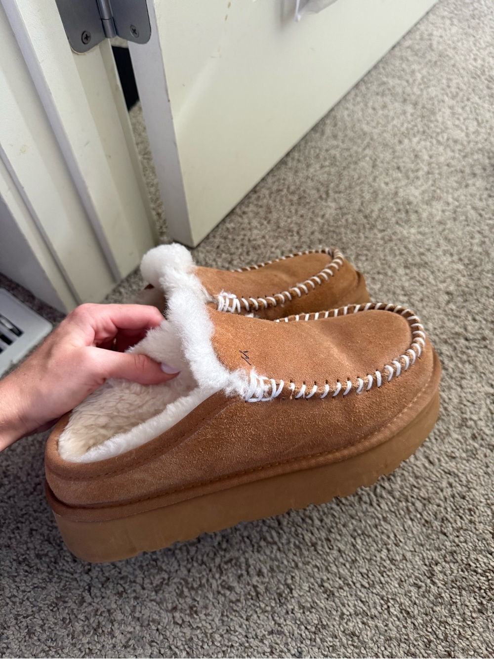 Mykos Chesnut Platform Mule Slippers